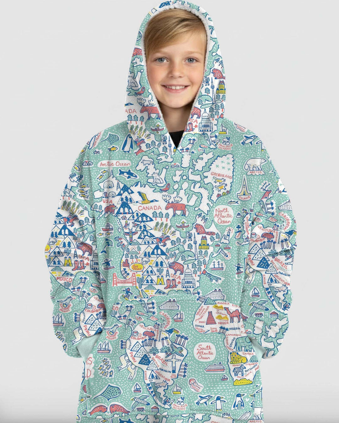 Hello World Wonders Bamboo Blanket Hoodie