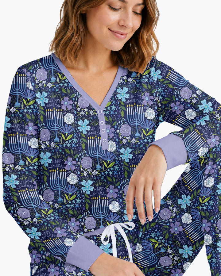Hanukkah Me and Mom Matching Bamboo Women Pajama Set