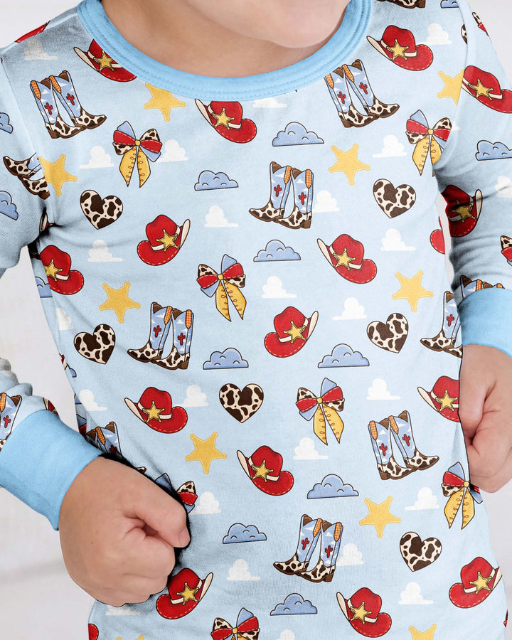 Cowboy Story Bamboo Two Piece Long Sleeve Pajama Set