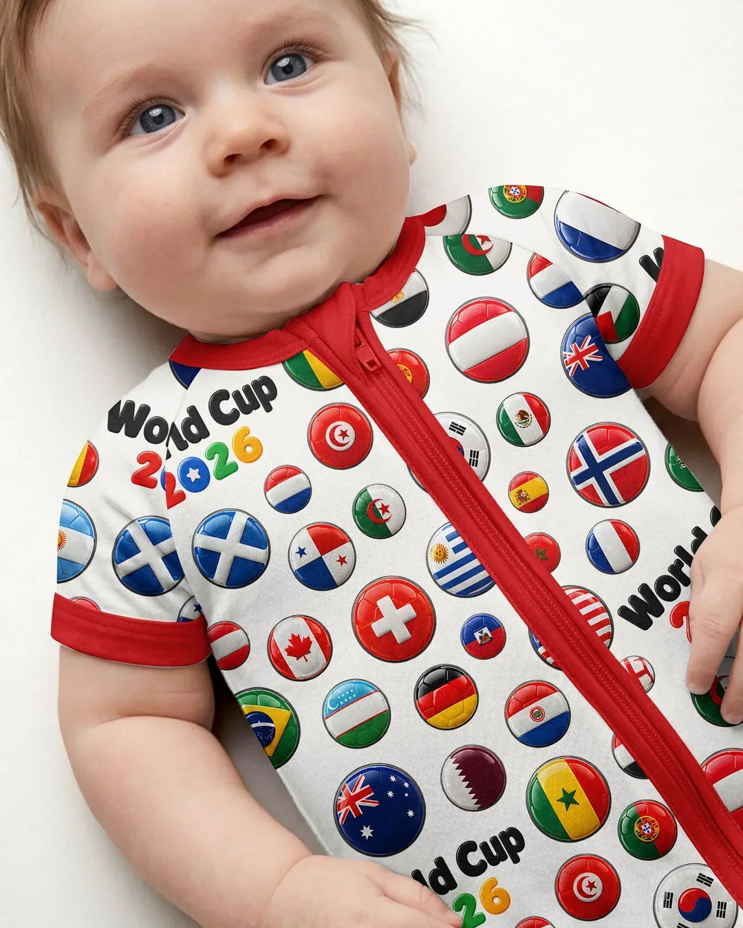 Soccer Cup All Country Balls Bamboo Shorty Zippy