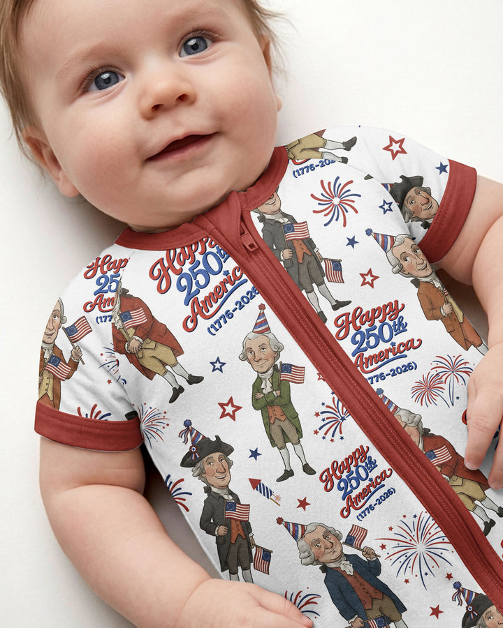 Party Like It's 1776 Family Matching Bamboo Shorty Zippy