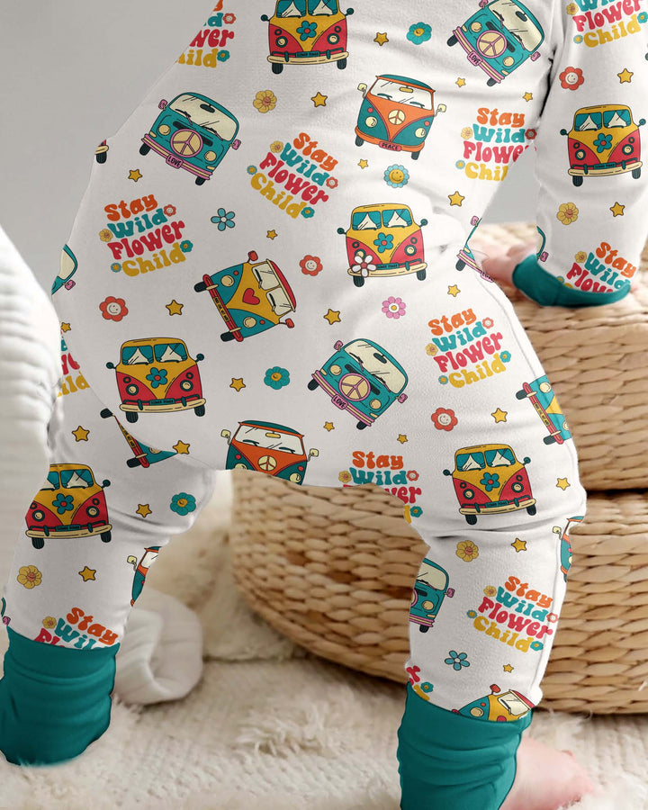 Stay Wild Flower Child Bamboo Convertible Zippy