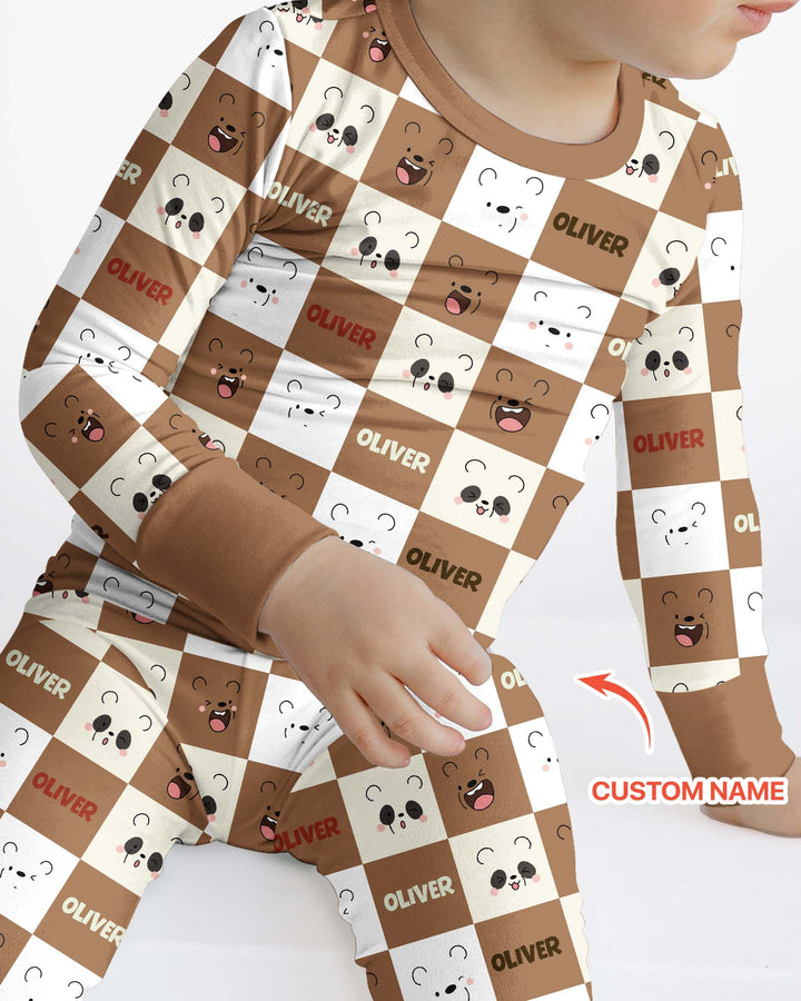 I Am Baby Bears Bamboo Two Piece Long Sleeve Pajama Set
