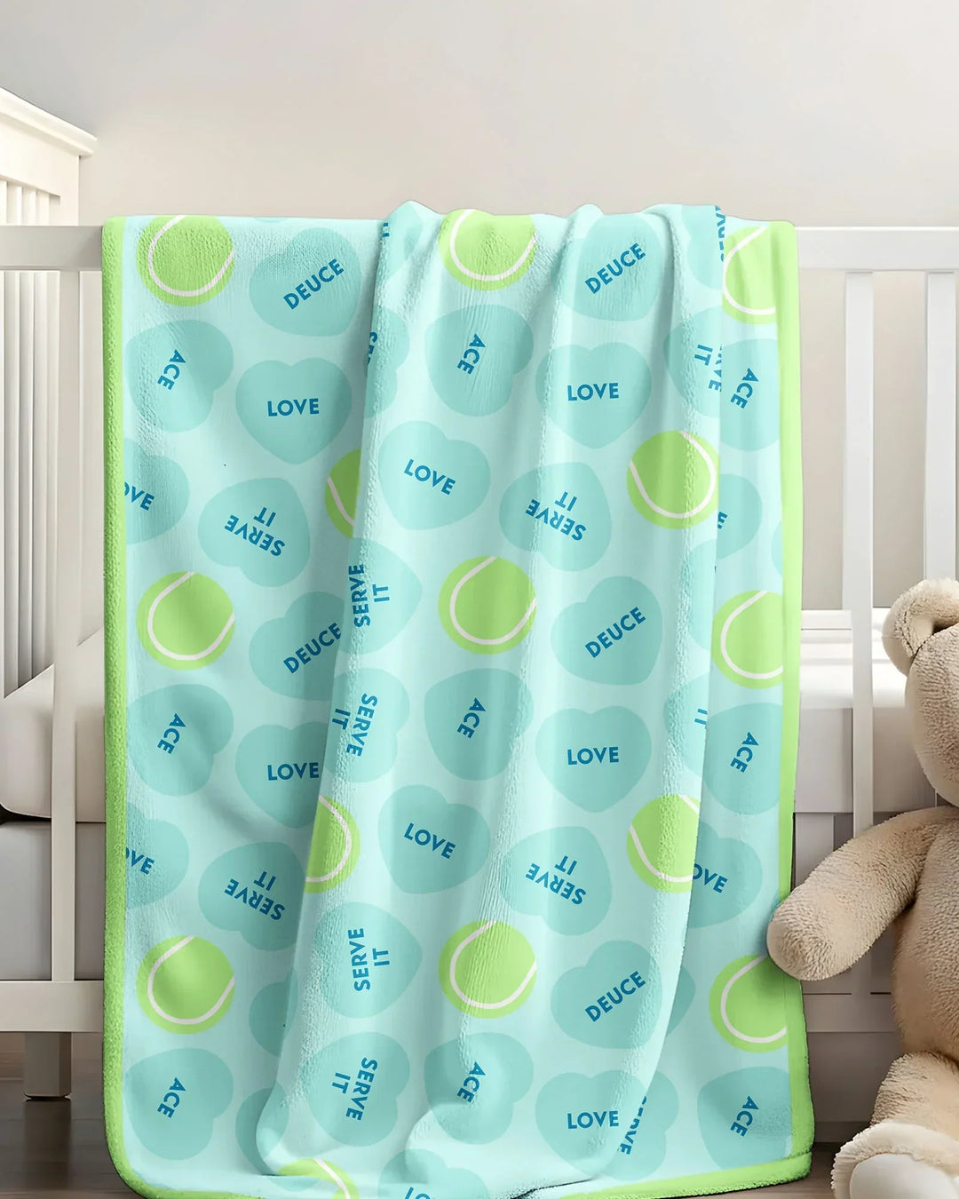 Tennis with Love Bamboo Blanket