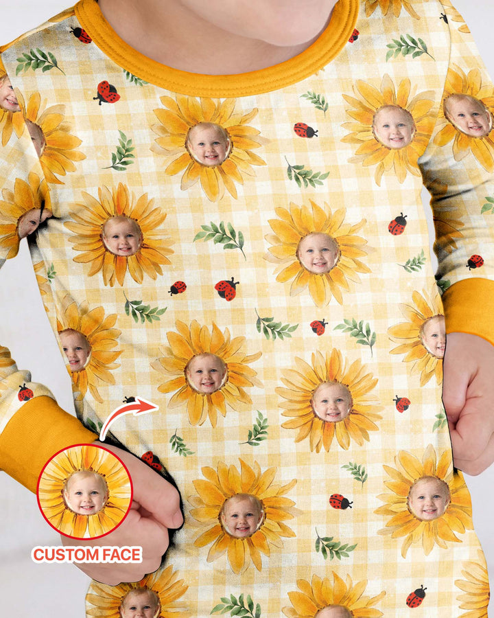 Conjunto de pijama de dos piezas de bambú con mangas largas, plantilla PERSONALIZADA