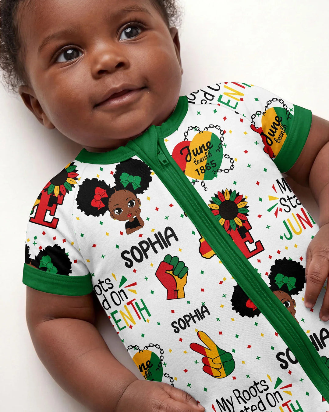 Custom Name My Roots Started On Juneteenth Bamboo Shorty Zippy