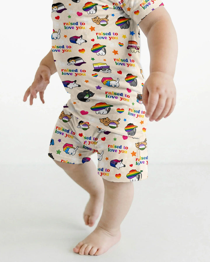 Conjunto de Pijama de Dos Piezas de Bambú con Mangas Cortas y Pantalones Cortos