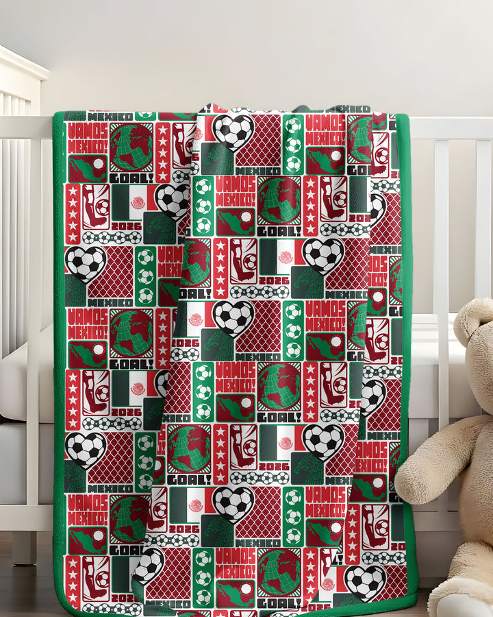 World Soccer Vamos Mexico Bamboo Blanket