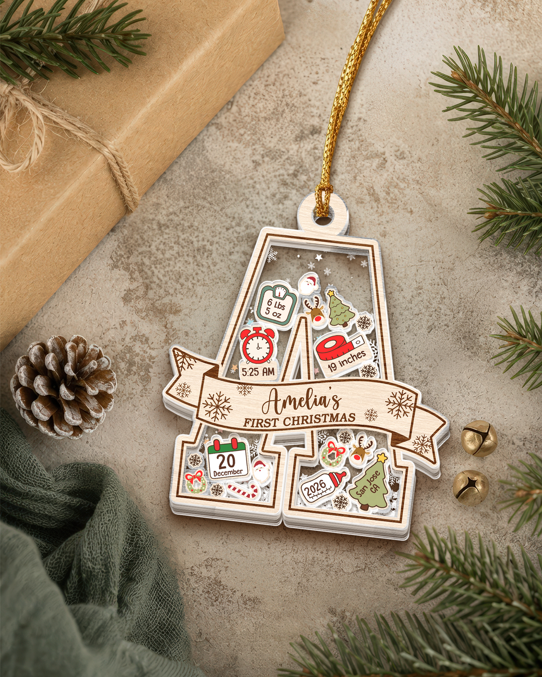 Baby's First Christmas Shaker Ornament