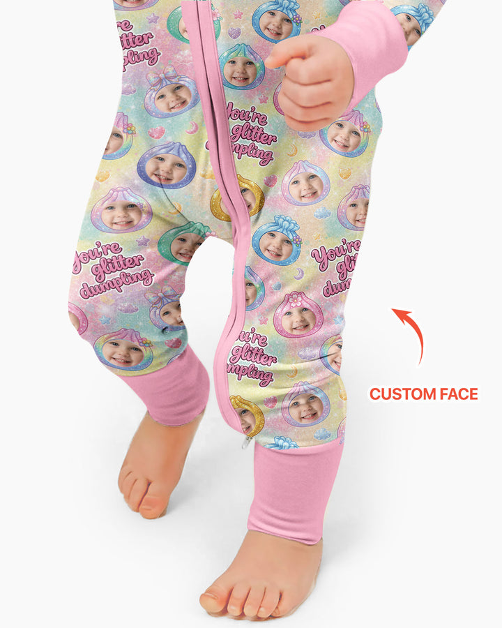 Custom Photo You're Glitter Dumpling Bamboo Convertible Zippy