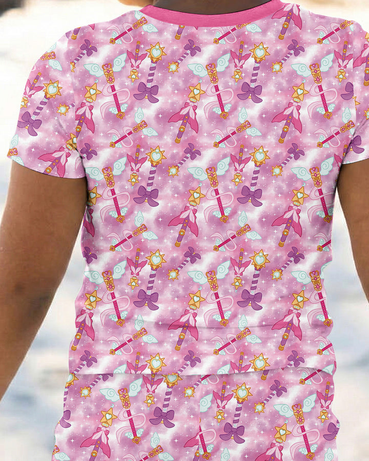 Zweiteiliges, kurzärmliges Pyjama-Set mit Marienkäfern