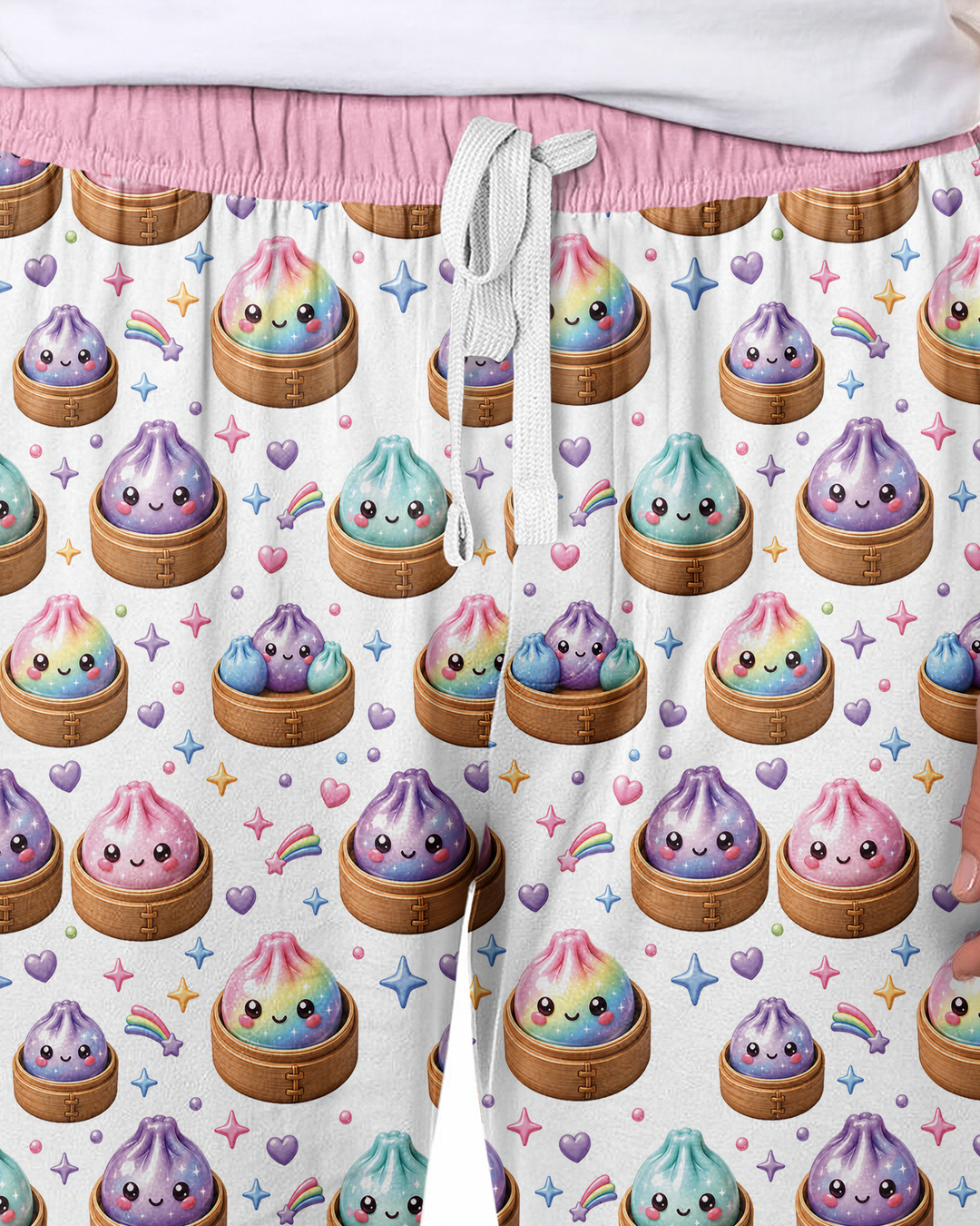 Cute Glitter Dumpling Bamboo Men's Pajama Set
