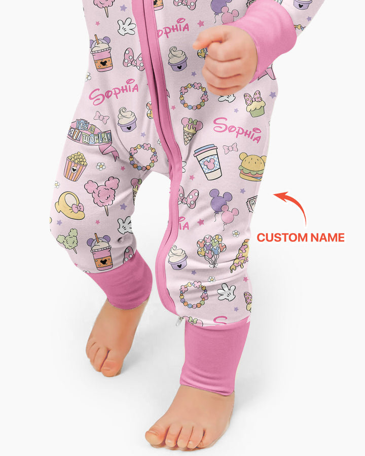 Custom Name Magical Trip Bamboo Convertible Zippy