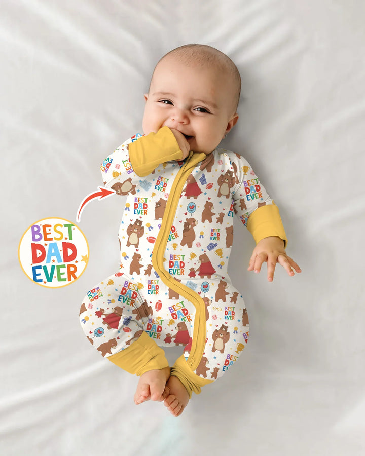 Best Daddy Bear Ever Family Matching Bamboo Convertible Zippy