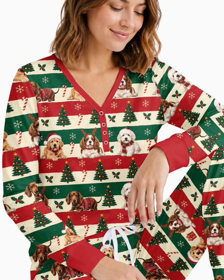 Dog Lover Christmas Bamboo Women Pajama Set