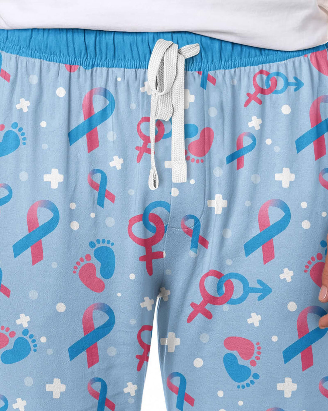 Infertility Awareness Blue and Pink Bamboo Men's Pajama Set