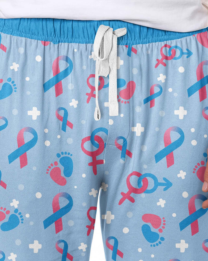 Infertility Awareness Blue and Pink Bamboo Men's Pajama Set