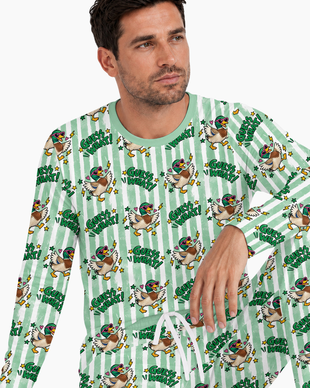 Guess What Mallard Butt Bamboo Men's Pajama Set