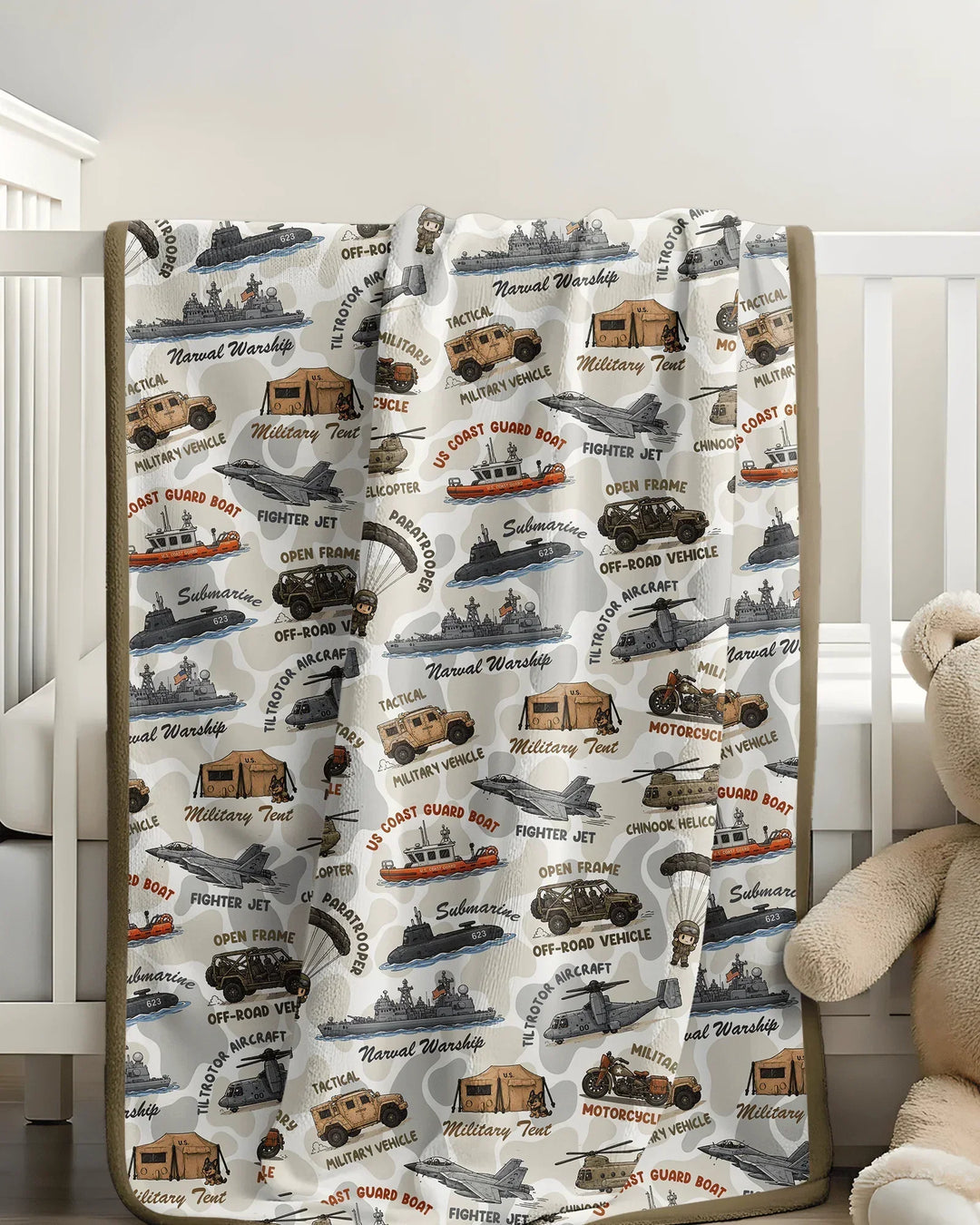 Little Hero Military Family Matching Bamboo Blanket