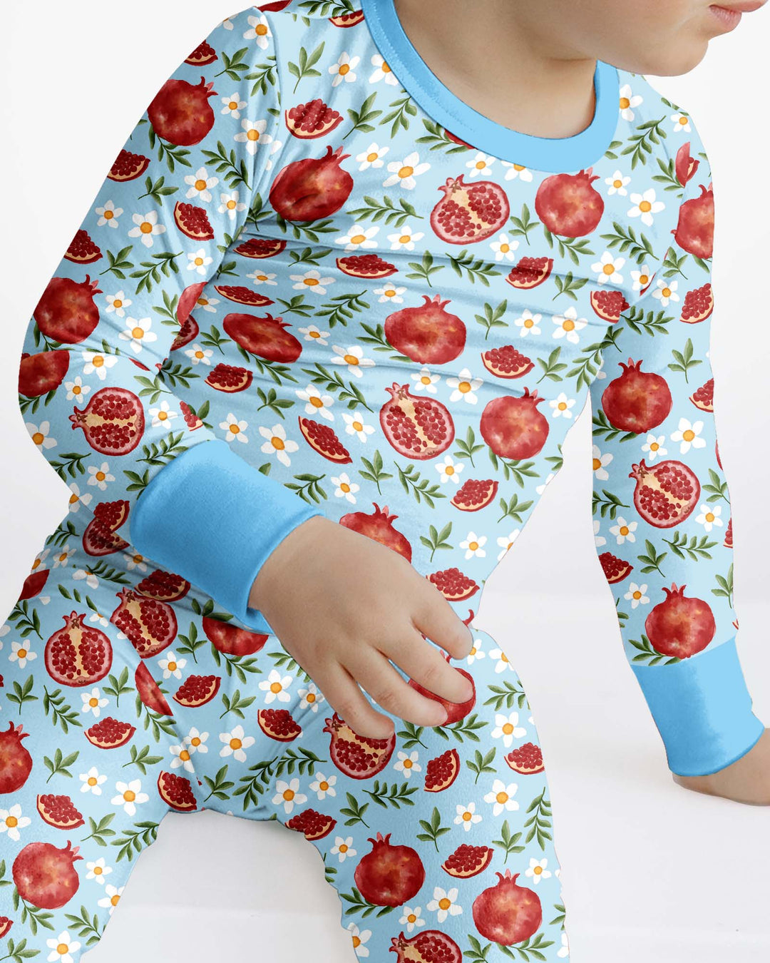 Pomegranate Garden Joy Family Matching Bamboo Two Piece Long Sleeve Pajama Set