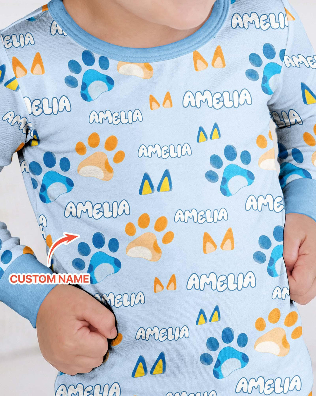 Conjunto de pijama de dos piezas de bambú con mangas largas, plantilla PERSONALIZADA