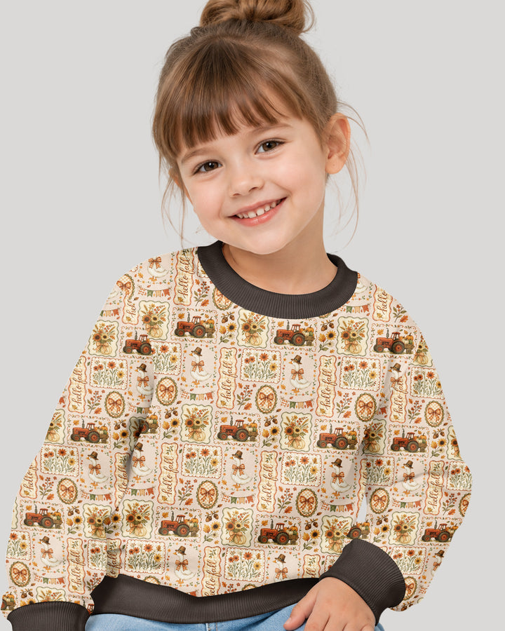Farmhouse Fall Goose Family Matching Bamboo Crewneck Sweatshirt