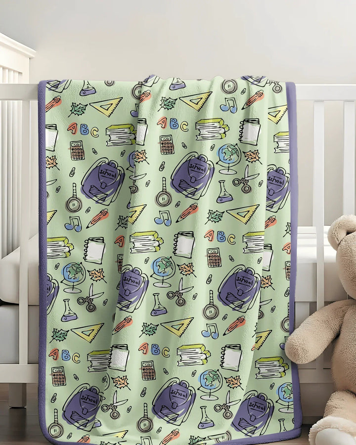 Doodle School Days Bamboo Blanket