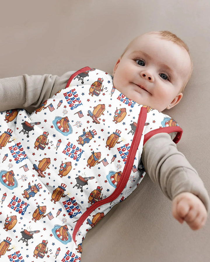 Hot Dog Patriotic Bamboo Sleep Bag