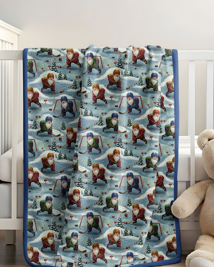 Hockey Gnomes on Ice Bamboo Blanket