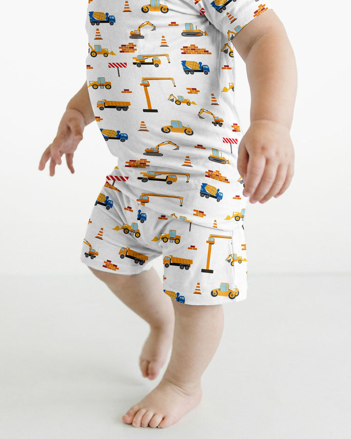 Konstruktion Bambus Zweiteiliger Kurzarm-Shorts-Pyjama-Set