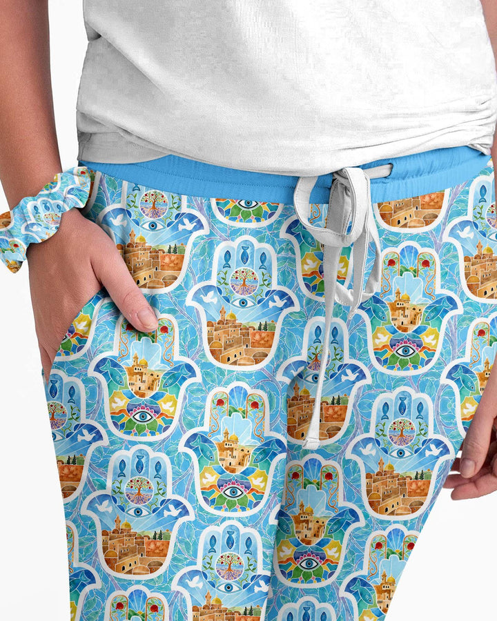 Plantilla de conjunto de pijama de mujer de bambú
