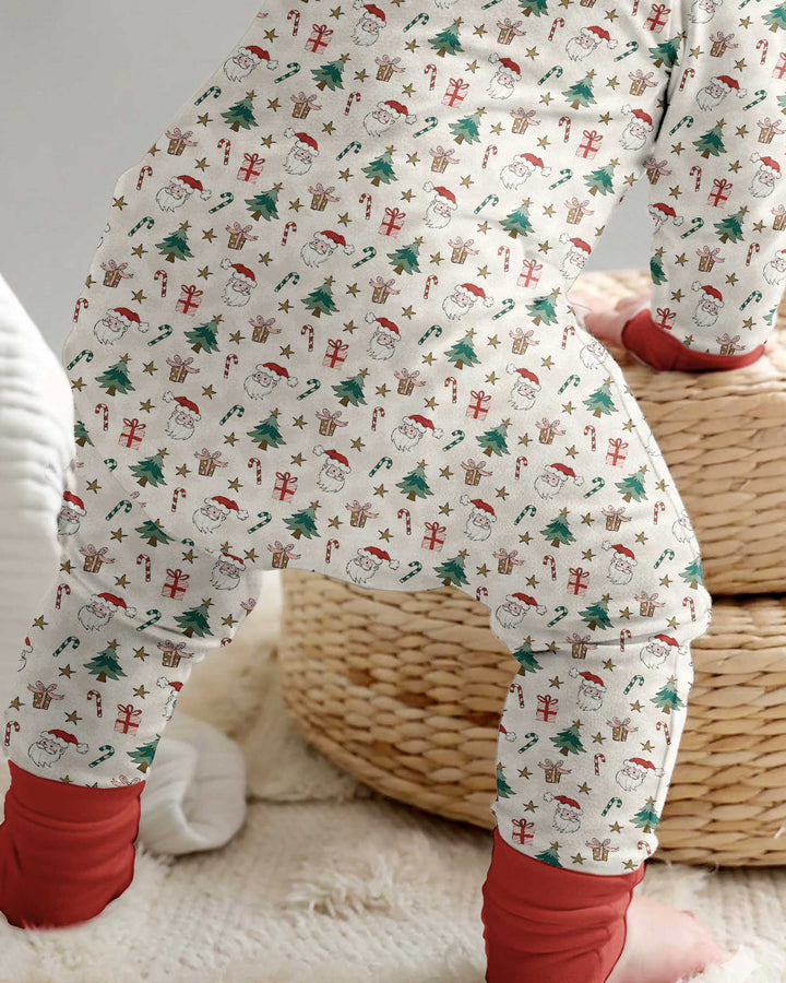 Snowy Santa Bamboo Convertible Zippy
