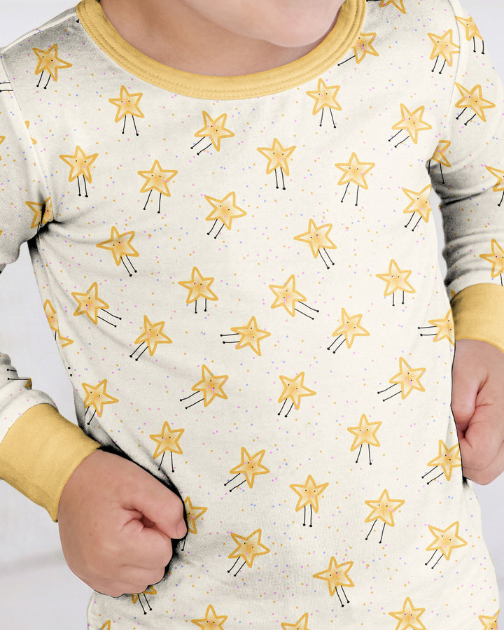 Happy Little Stars Family Matching Bamboo Two Piece Long Sleeve Pajama Set