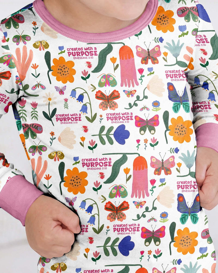Created With A Purpose Bamboo Two Piece Long Sleeve Pajama Set