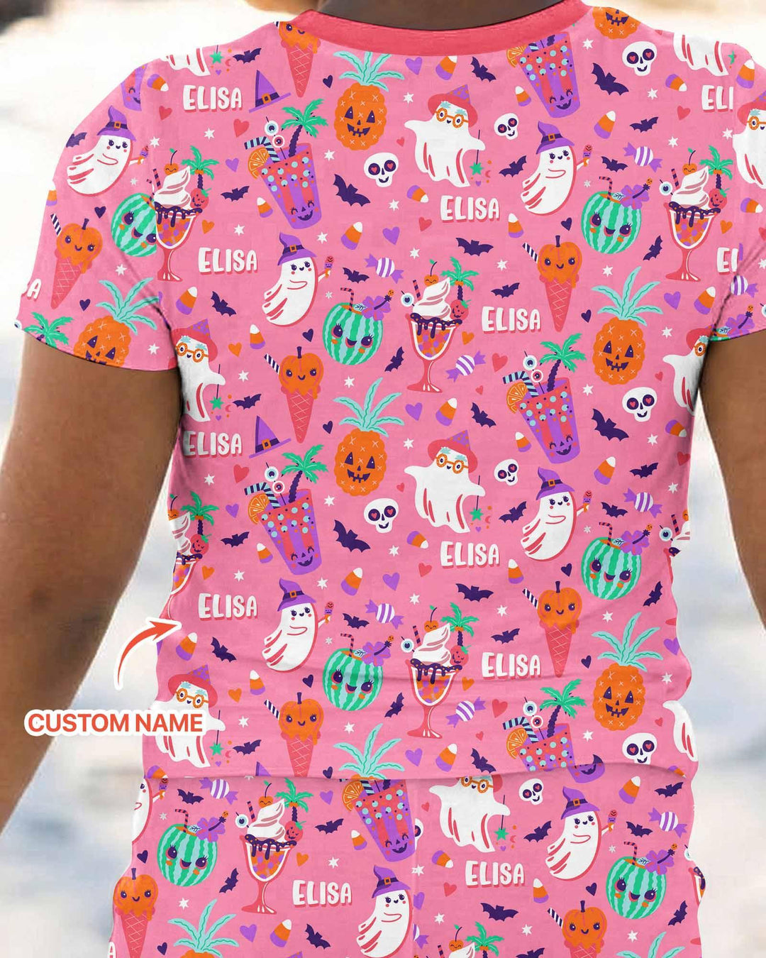 Summerween Doodles Bamboo Two Piece Short Sleeve Pajama Set