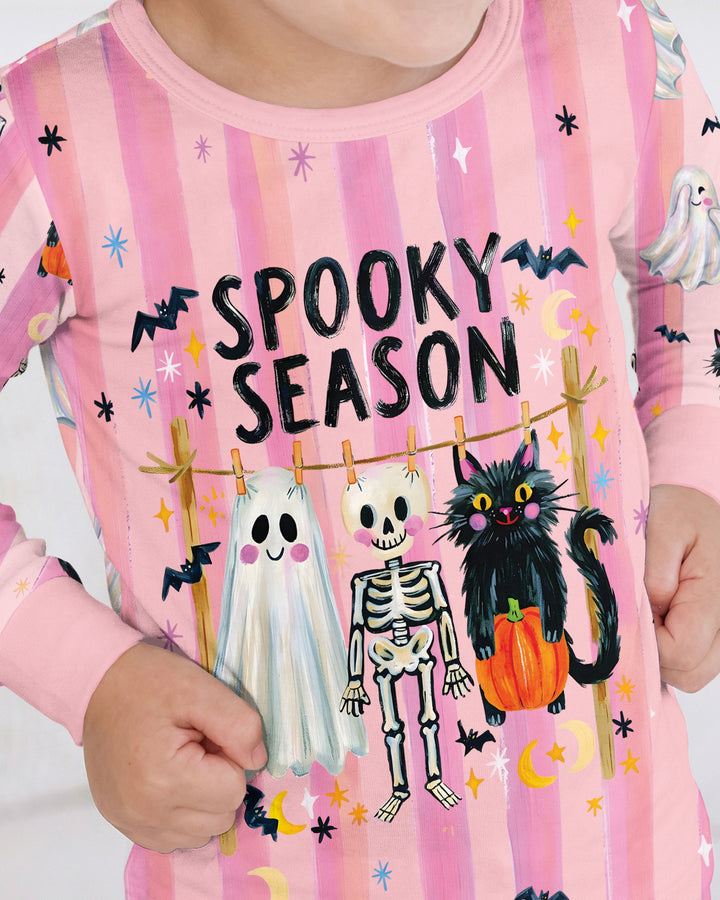 Spooky Season Kids Bamboo Two Piece Long Sleeve Pajama Set