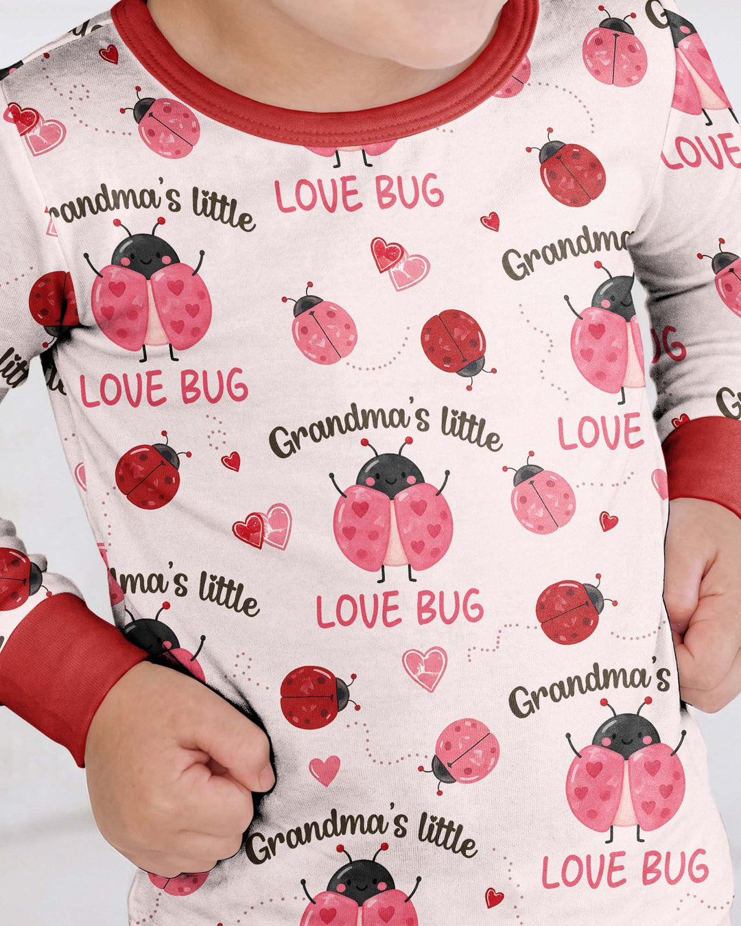 Grandma's Little Love Bug Bamboo Two Piece Long Sleeve Pajama Set