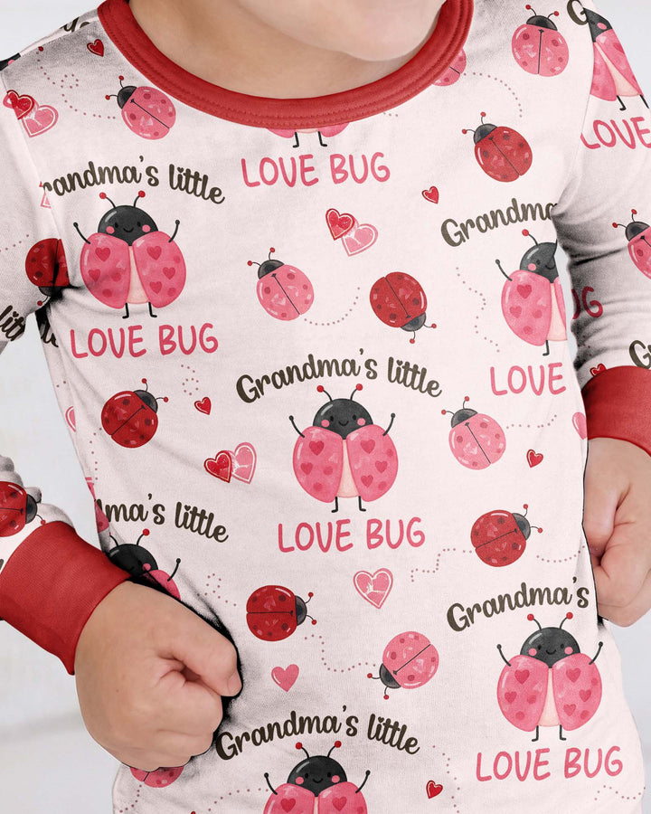Grandma's Little Love Bug Bamboo Two Piece Long Sleeve Pajama Set