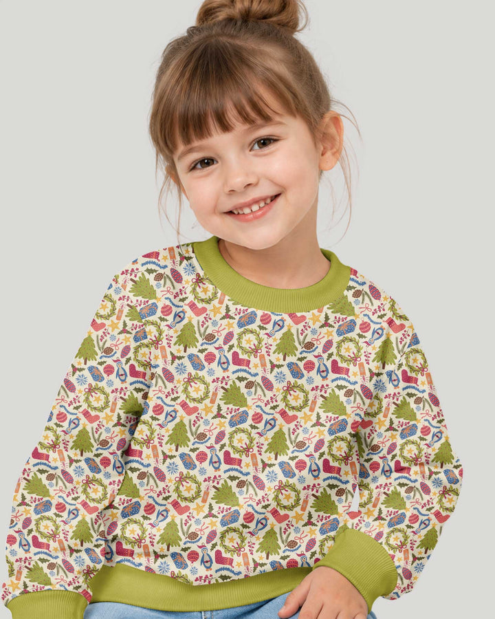 All Over Christmas Fun Bamboo Crewneck Sweatshirt