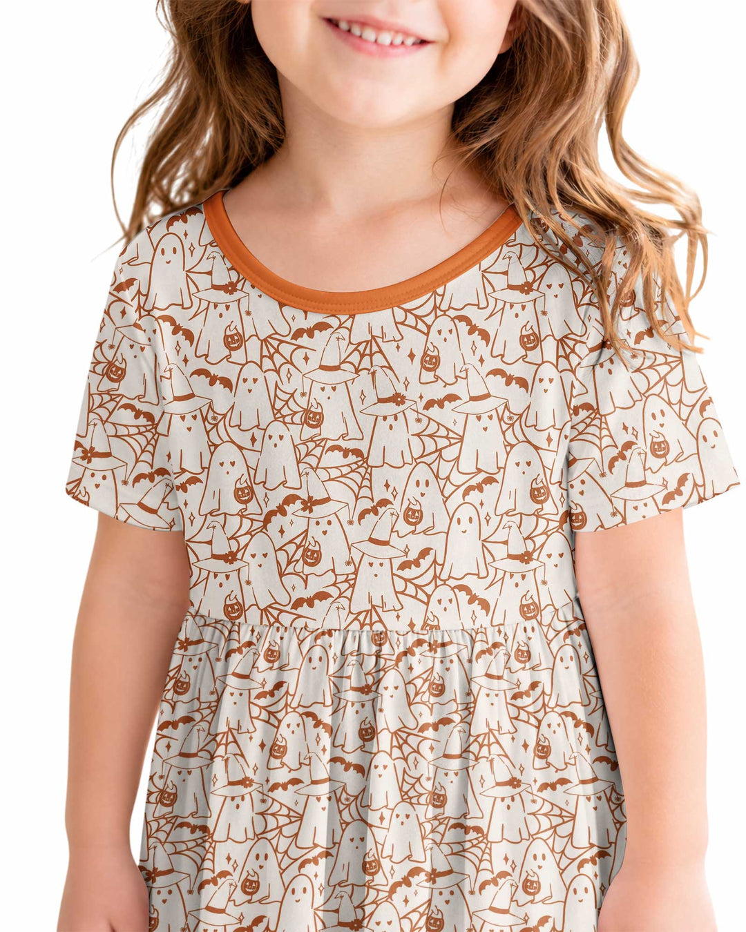 Boo Trick or Treat Ghosts Halloween Bamboo Twirl Dress