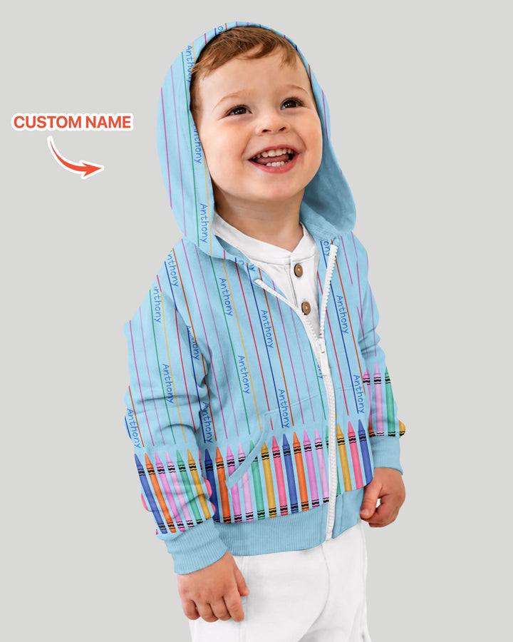 Sudadera con capucha y cremallera de bambú personalizada