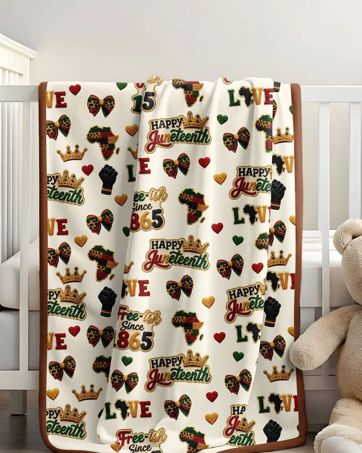 Juneteenth Free-ish Since 1865 Bamboo Blanket