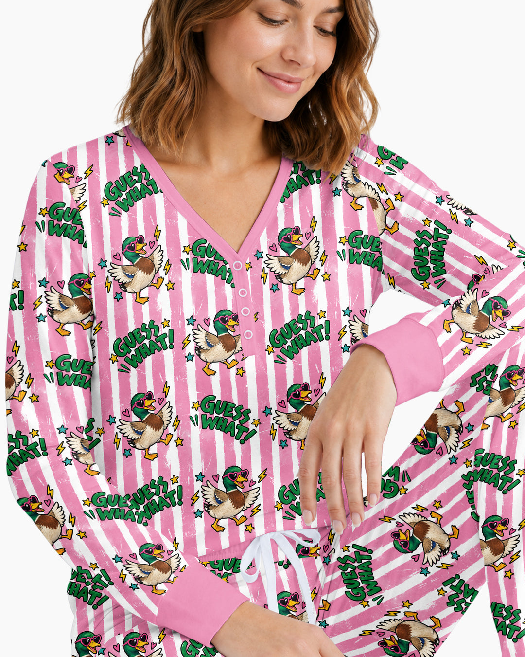 Guess What Mallard Butt Bamboo Women Pajama Set