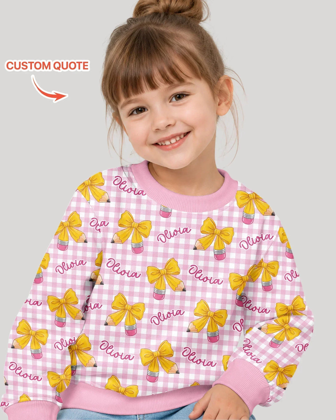 Sudadera de cuello redondo de bambú con plantilla personalizada