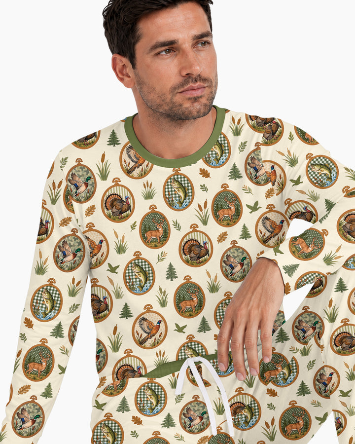 Hunting Season Family Matching Bamboo Men's Pajama Set