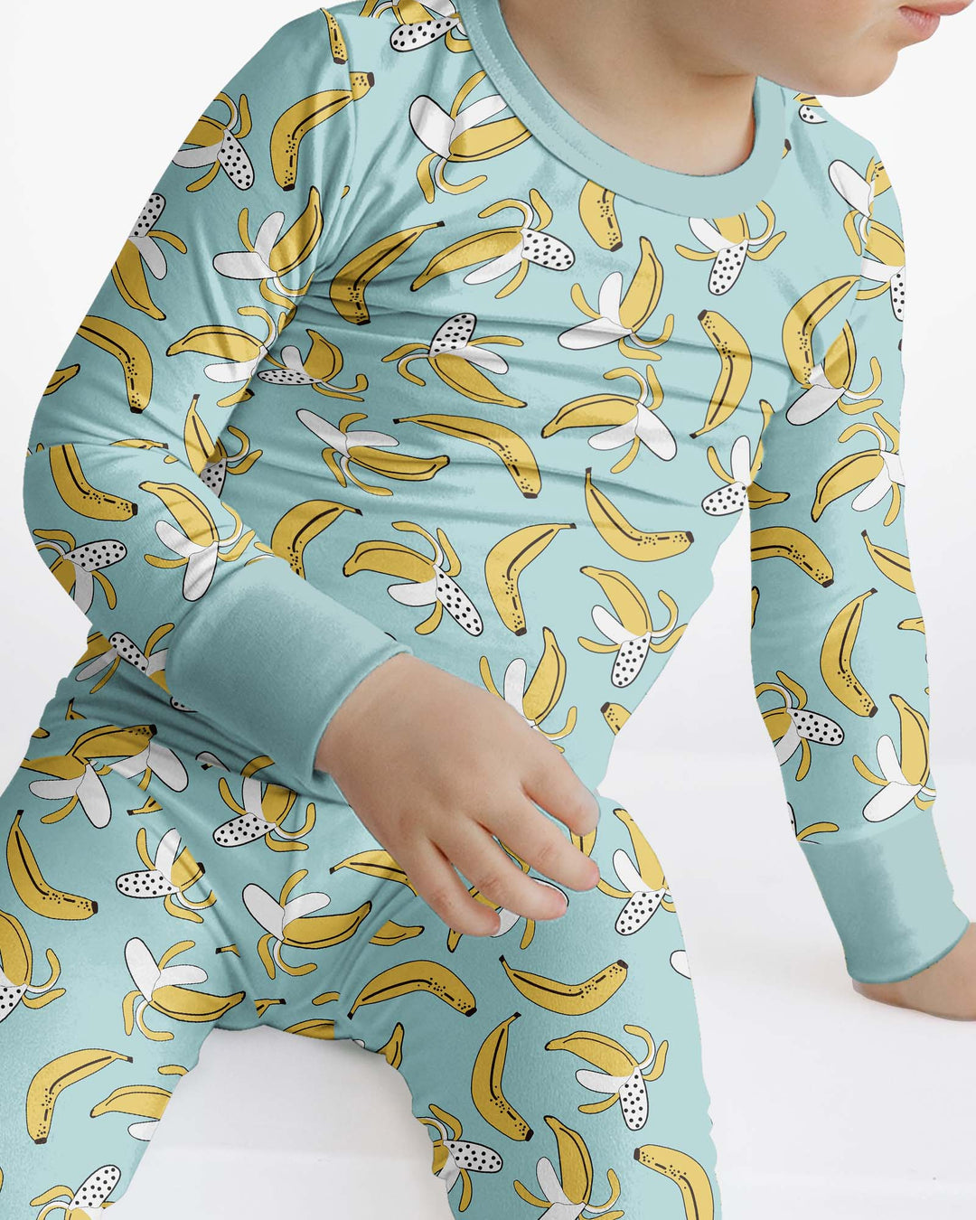 Conjunto de pijama de dos piezas de bambú con plátanos