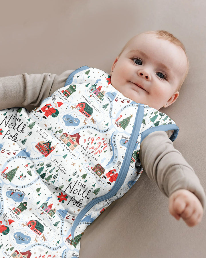 The North Pole Map Bamboo Sleep Bag