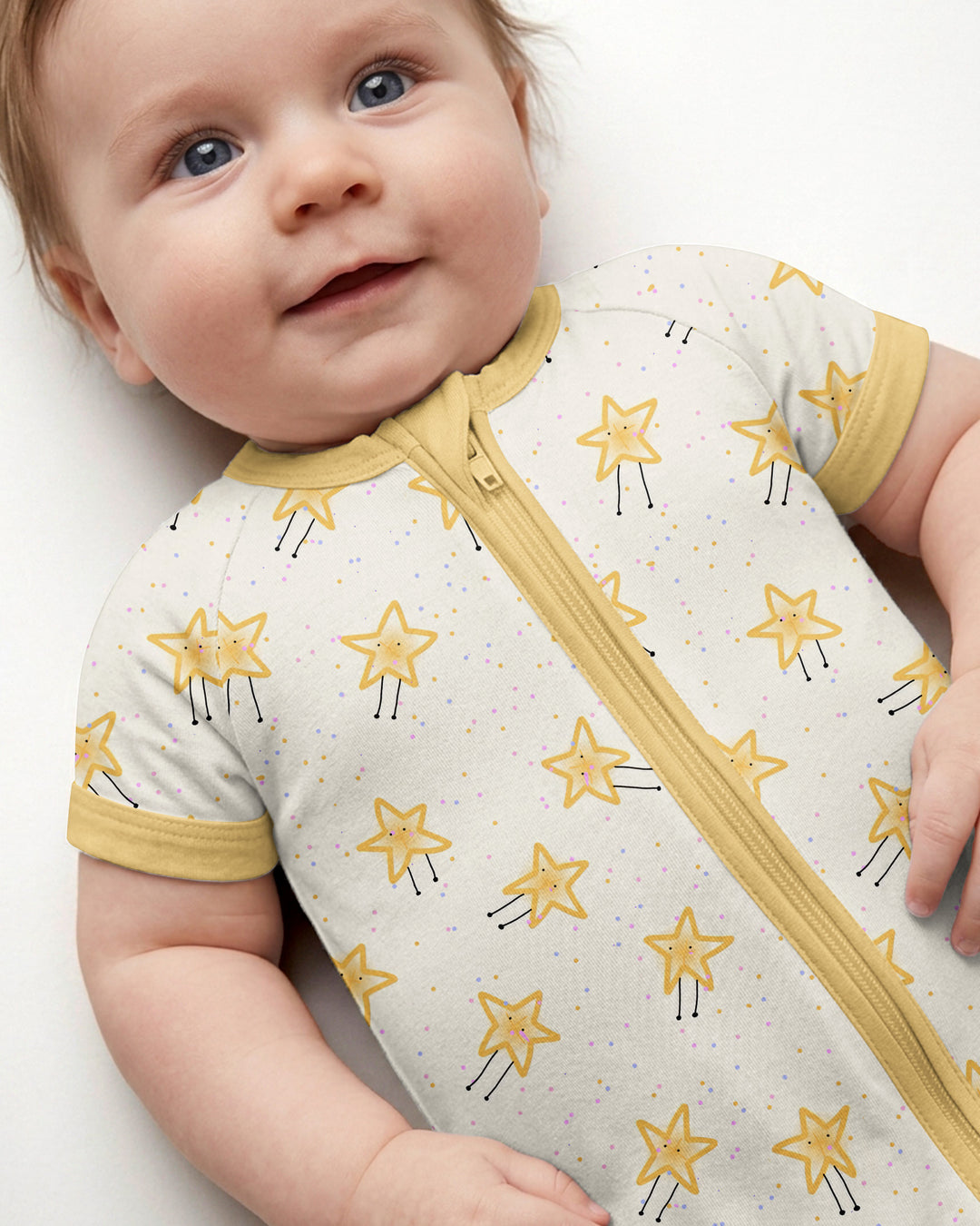 Happy Little Stars Family Matching Bamboo Shorty Zippy