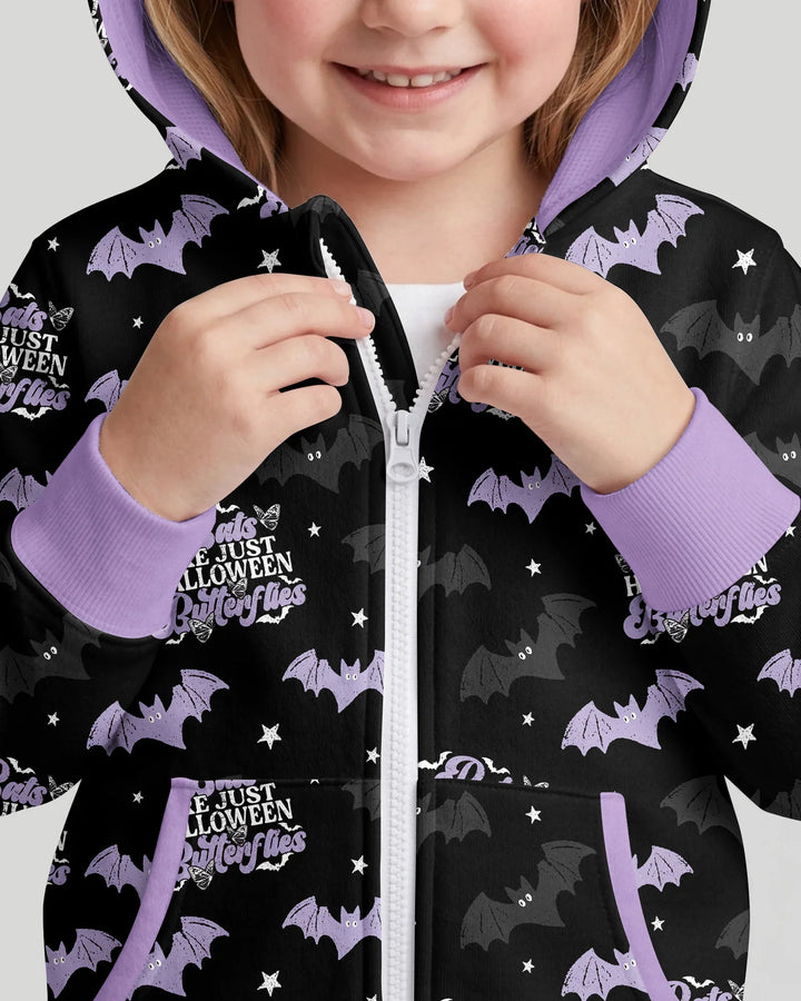 Halloween Butterflies Bamboo Zip Hoodie