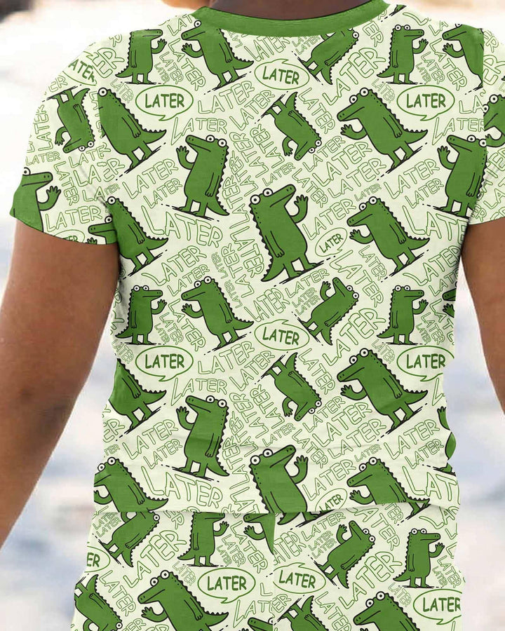 Zweiteiliges, kurzärmliges Pyjama-Set mit Marienkäfern